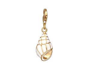 Elli Muschel Anhänger Strand 925 Sterling Silber goldfarben Damen