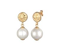 Elli Muschelkernperle Plättchen 925 Silber vergoldet OneSize Damen