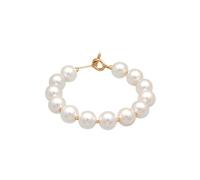 Elli Muschelkernperlen T-Bone 925 Silber vergoldet 16 Damen