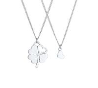 Elli Mutter Kind Set Herz Kleeblatt Anhänger 925 Silber silberfarben Damen
