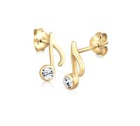 Elli Note Musik 925 Silber, mit Kristallen von Swarovski® goldfarben Damen