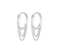 Elli Paar Ohrhänger »Ohrhänger Creole Panzer Ketten Glieder 925 Silber«, silberfarben