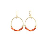 Elli Paar Ohrhänger »Edelstein Achat Beads Rund Boho Hippie 925 Silber«, goldfarben
