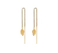 Elli Ohrhänger Feder Boho Hippie Durchziehen 925 Silber goldfarben Damen