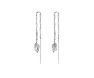 Elli Ohrhänger Feder Boho Hippie Durchziehen 925 Silber silberfarben Damen