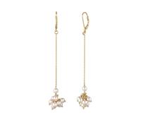 Elli Ohrhänger lang mit Perlen von Swarovski® Weiß 925 Sterling Silber vergoldet OneSize Damen