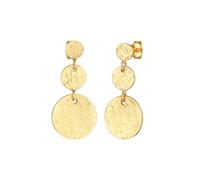 Paar Ohrstecker ELLI "Ohrhänger Plättchen Vintage Antique 925 Silber", gold, Ohrringe, Damen, OneSize, ohne Stein, Silber 925 (Sterlingsilber) (68273968-0) gold