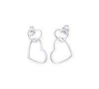 Elli Ohrhänger Stecker Herz Liebe 925 Silber silberfarben Damen