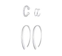 Elli Ohrringe Creolen Earcuff Set Basic Blogger Trend 925 Silber