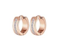 Elli Ohrringe Damen Basic Creolen Creole mit Zirkonia Steinen Kristalle in 925 Sterling Silber