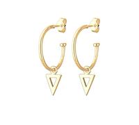 Elli Ohrringe Damen Creole Anhänger Trend in 925 Sterling Silber vergoldet
