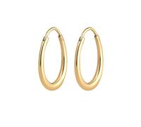 Elli Ohrringe Damen Creole Hänger Geo Basic Oval in 925 Sterling Silber vergoldet