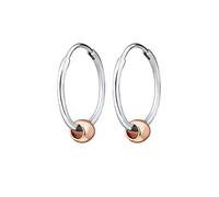 Elli Ohrringe Damen Creole Kugel Geo Basic Bi-Color in 925 Sterling Silber