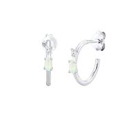 Elli Ohrringe Damen Creole Marquise Opal Zirkonia Kristall in 925 Sterling Silber