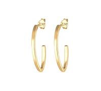 Elli Ohrringe Damen Oval Creolen Basic in 925 Sterling Silber