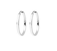 Elli Paar Creolen »Creolen mit funkelnden Emaille Lack«, weiß