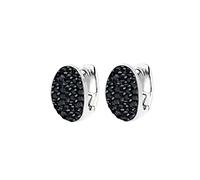 Elli Ohrringe Damen Creolen Black mit Kristalle in 925 Sterling Silber