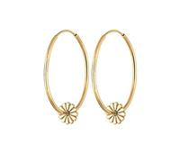 Elli Ohrringe Damen Creolen Blume Daisy in 925 Sterling Silber vergoldet