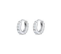 Elli, Ohrringe Creolen Minimal Kristalle 925 Silber in silber, Schmuck für Damen Gr. OneSize