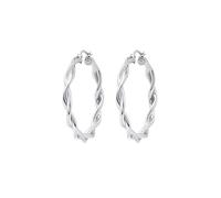 Elli Ohrringe Creolen Bügelceolen Gedreht 925 Sterling Silber, silber Silber