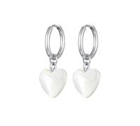 Elli - Creolen Herz Muschel Anhänger 1 ct Damen