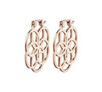 Elli Paar Creolen »Creolen Lebensblume 925 Silber rosé vergoldet«