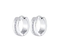 Elli Ohrringe Damen Creolen mit Zirkonia Steinen Basic Glamour Elegant in 925 Sterling Silber