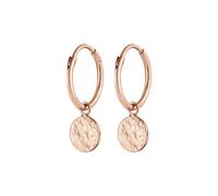 Elli Ohrringe Damen Creolen Plättchen Coin Organic Look Trend Blogger in 925 Sterling Silber