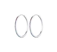 Elli Ohrringe Damen Creolen Regenbogen Bunt Trend mit Kristallen in 925 Sterling Silber