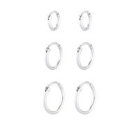 Elli Ohrring-Set »Creolen Set Trio Basic Must-Have Trend 925 Silber«, silberfarben