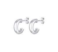 Elli - Creolen Ohrstecker Halbcreolen 925 Silber Ohrringe 1 ct Damen