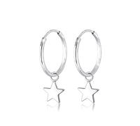 Elli Ohrringe Damen Creolen Stern Anhänger Verspielt aus 925 Sterling Silber