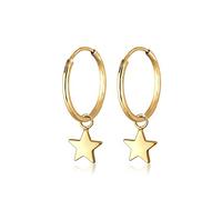 Elli Ohrringe Damen Creolen Stern Astro Basic in 925 Sterling Silber vergoldet