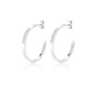 Elli Ohrringe Damen Creolen Zart mit Kristalle in 925 Sterling Silber