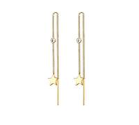 Elli Ohrringe Sterne Kristalle Durchzieher 925 Silber Gold
