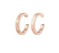 Elli Ohrringe Earcuff Klemme 2Er Set Geo-Organic Look 925 Silber, roségold Rosegold