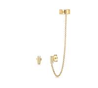 Elli Ohrringe Damen Earcuff Klemme Asymmetrisch Minimal Geo in 925 Sterling Silber