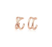 Elli Ohrklemme »Ohrklemme Earcuff Set Geo Basic 925 Silber«, Earcuff, Rosegold