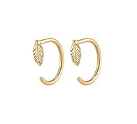 Elli Ohrringe Damen Feder Boho Gipsy Creole in 925 Sterling Silber vergoldet