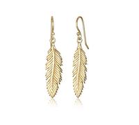 Elli Ohrringe Damen Feder Boho Hippie in 925 Sterling Silber vergoldet