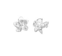 Elli Ohrringe Damen Frangipani Blüte mit Kristalle Blume 925 Silber