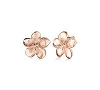 Elli Paar Ohrstecker »Frangipani Blüte Blume Filigran 925 Silber«, roségoldfarben