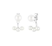 Elli Ohrringe Damen Front-Back Ohrstecker modern mit Süßwasserperlen in 925 Sterling Silver