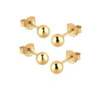 Ohrringe Kugeln Basic Set Geo Filigran 925 Silber Vergoldet Elli Gold 4O194/20X001