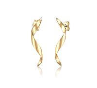 Elli Ohrringe Damen Hänger Wellen Spirale Geo Swirl 925 Silber vergoldet