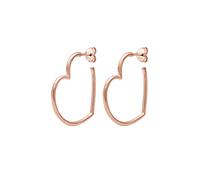 Elli Ohrringe Damen Herz Creolen Filigran in 925 Sterling Silber Rosé vergoldet