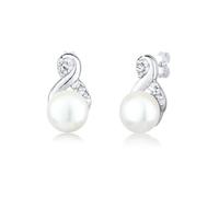 Ohrringe Infinity Perle Kristalle 925 Silber Elli Silber 4N134/70X001