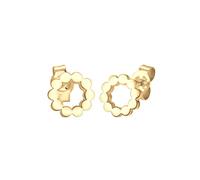 Elli Paar Ohrstecker »Kreis Circle Geo Minimal 925 Sterling Silber«, Kreis, Gold