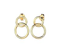 Elli Ohrringe Damen Kreis Geo Minimal in 925 Sterling Silber vergoldet