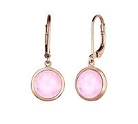 Paar Ohrhänger ELLI "Ohrhänger Quartz Rosé 925 Sterling Silber Rosegold", rosa (rosegold), Ohrringe, Damen, onesize,mit Steinen, Silber 925 (Sterlingsilber) (070020-0) rosegold